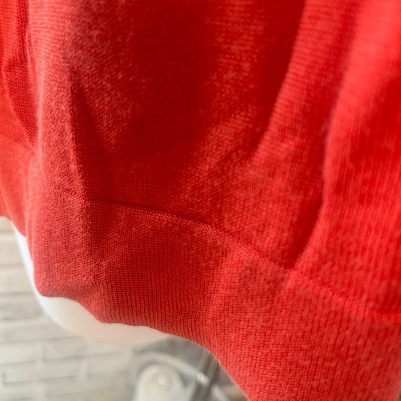 Jones New York Orange Short Sleeve Pullover Sweater Medium - Picture 9 of 9